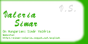 valeria simar business card